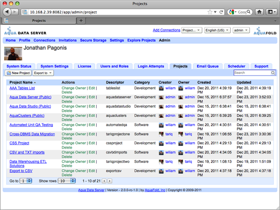 Aqua Data Server - Projects - Unsorted