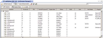 Sybase DBA Tools Session Manager