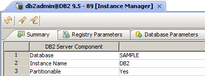 DB2 for LUW DBA Tools - Instance Manager