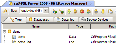 MS SQL DBA Tools - Storage Manager