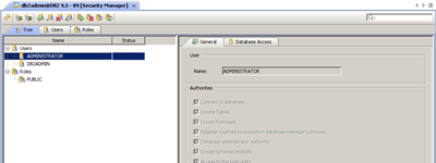 DB2 for LUW DBA Tools Security Manager