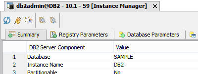 DB2 for LUW DBA Tools Instance Manager