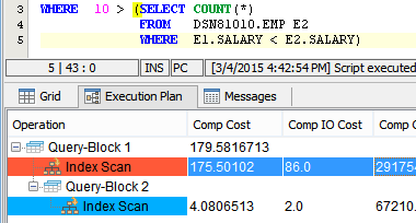 DB2 zOS Explain Plan Details